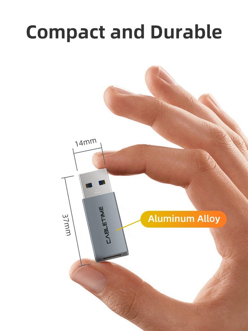 كابل تايم محول USB 3.0 ذكر إلى USB-C أنثى OTG - Image 1